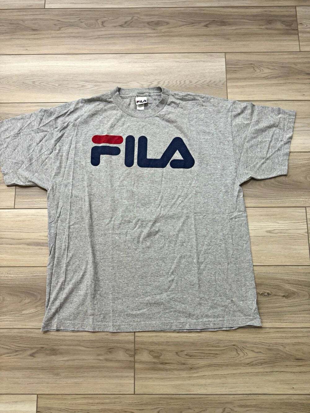 Vintage FILA Spell Out Logo Tee Longwood Athletic Club Tennis Back Print USA XL